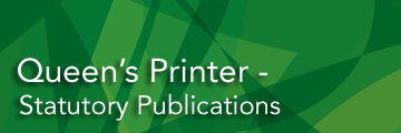 Queen's Printer - Statutory Publications