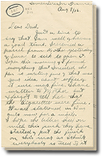 la 8 août 1916 lettre avec 2 pages