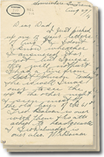 la 29 août 1916 lettre avec 3 pages