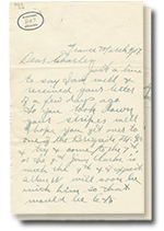 March 4, 1917 letter with 2 pages