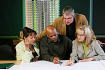 People at work