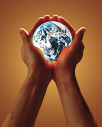 Earth held in our hands