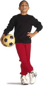 Young boy with soccer ball