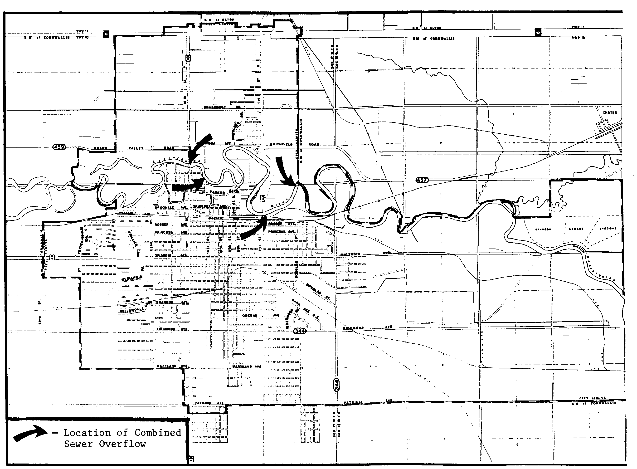 Appendix 'A'-Combined Sewer Overflows Map (121KB)