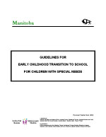 Download Guidelines for Early Childhood Transition to School for Children with Special Needs