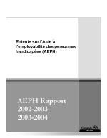 T&eacute;l&eacute;charger Rapport sur l'AEPH 2002/03 et 2003/04