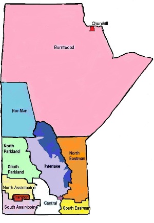Map of Rural Manitoba Regions