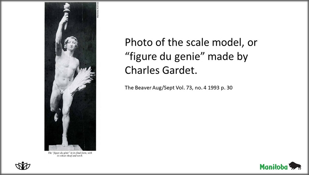 Photo of the scale model, or 'figure du genie' made by Charles Gardet. The Beaver Aug/Sept Vol. 73, no. 4 1993 p. 30