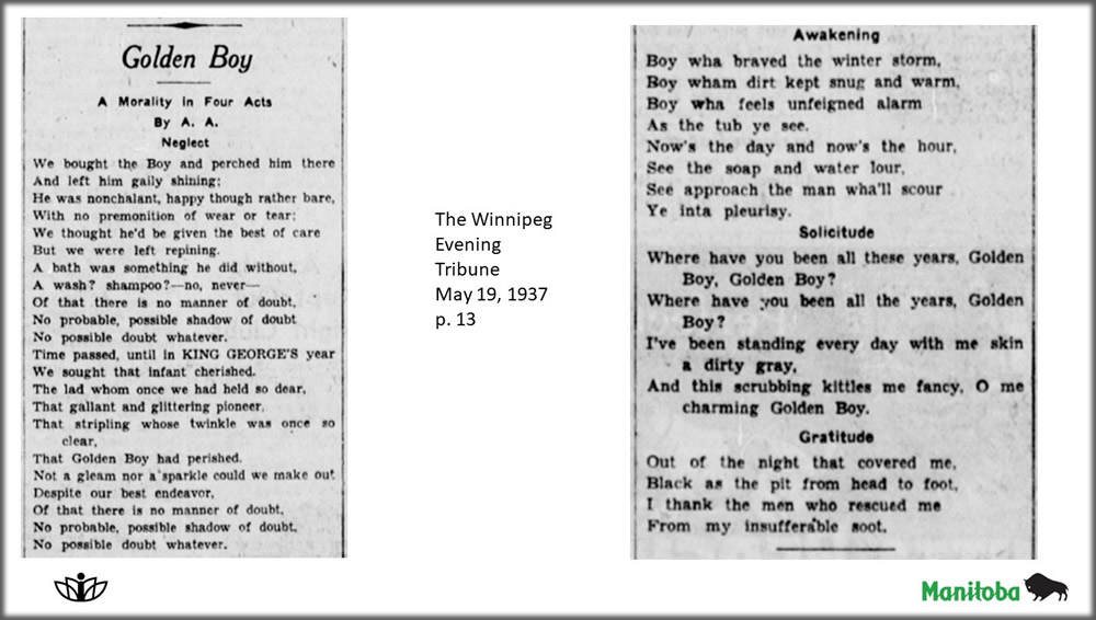 The Winnipeg Evening Tribune
        May 19, 1937 p. 13