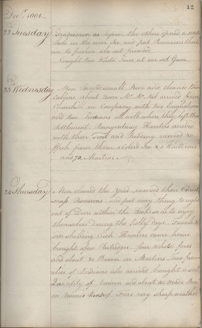 York Factory post journal, 1801/1802