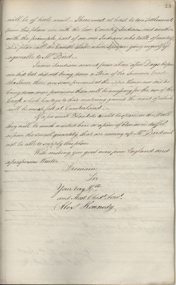 Letter from Alexander Kennedy to John McNab, 4 August 1805