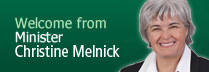 Message from Minister Christine Melnick
