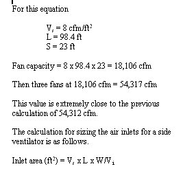 fan capacity equation