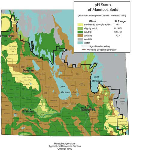 pH Status of Manitoba Soils