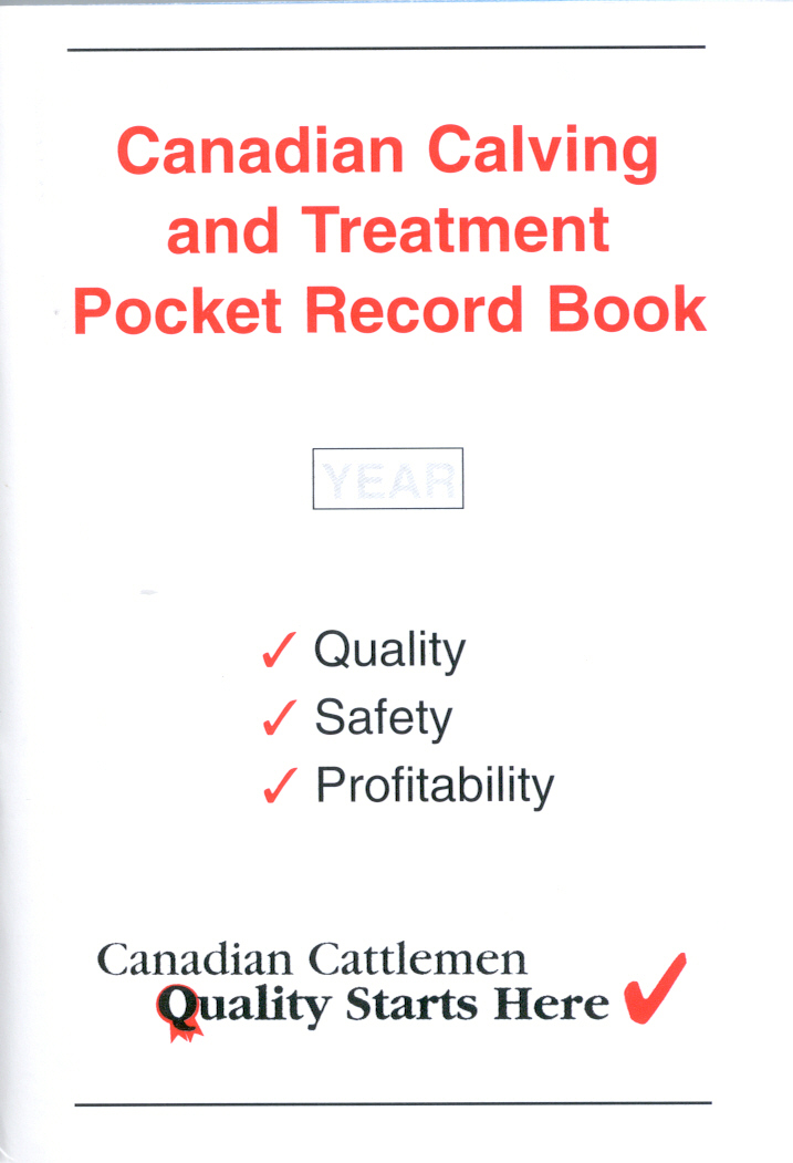 Canadian Calving and Treatment Pocket Record Book