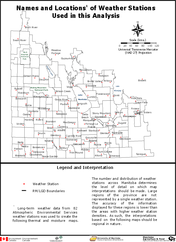 Manitoba Distance Chart