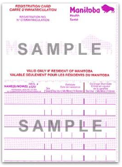 Sample Manitoba Health Card