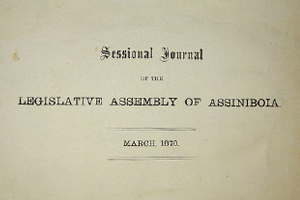 Journal de la session de l’Assemblée législative d’Assiniboia