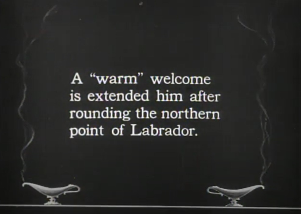 text: A warm welcome is extended him after rounding the northern point of Labrador