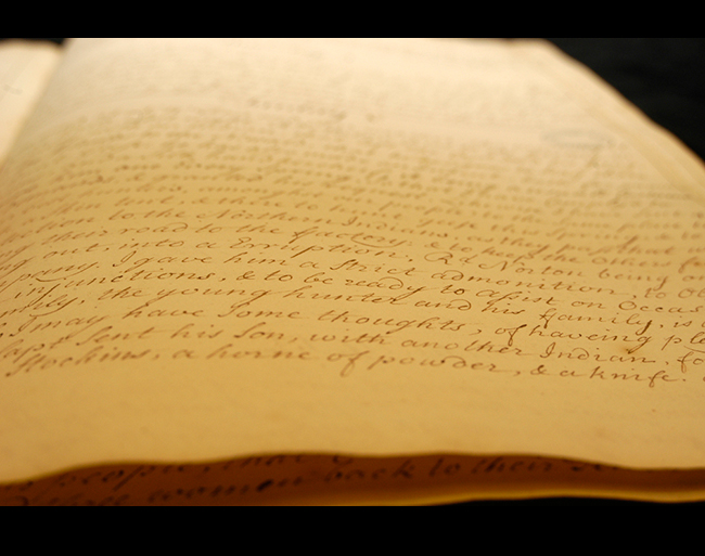 Close up photo of a handwritten document