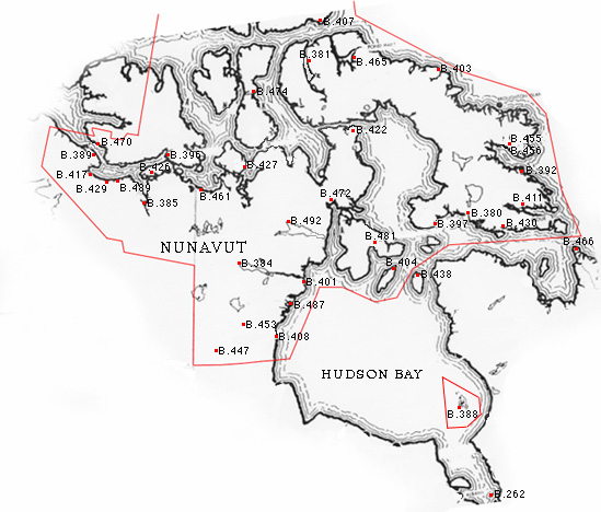 Hudson Bay Trading Posts Map Nunavut | Hbc Fur Trade Post Map | Hudson's Bay Company Archives | Archives  Of Manitoba