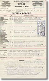 Rapport hebdomadaire pour la semaine du 19 juin 1926 envoyé à Londres au siège de HBC par la firme de génie civil qui a travaillé à la construction 