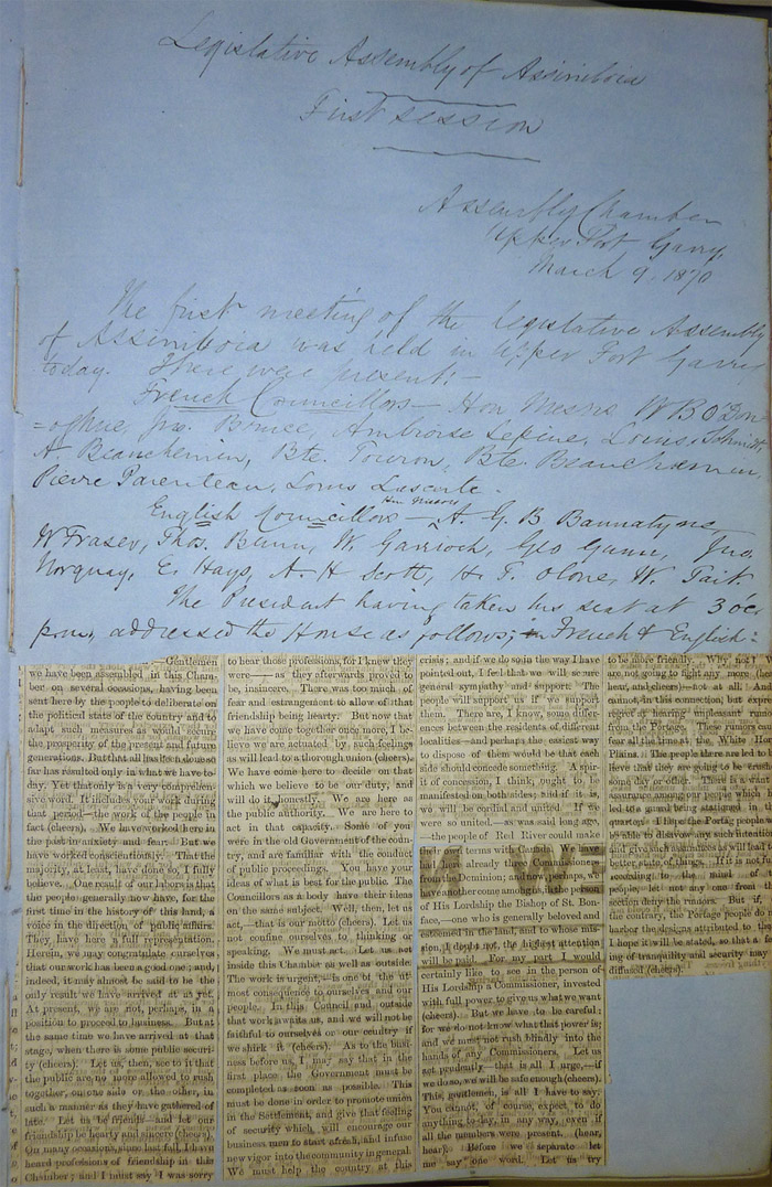 Journal de la session de l’Assemblée législative d’Assiniboia, page 11