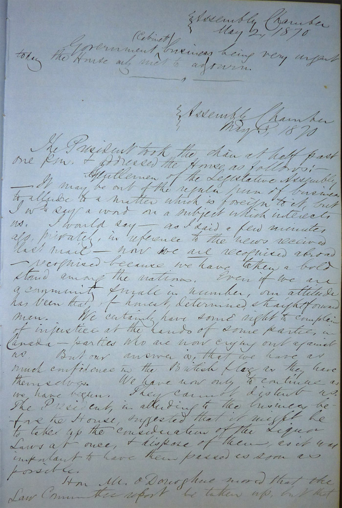 Journal de la session de l’Assemblée législative d’Assiniboia, page 28