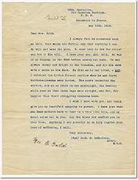 lettre Lieutenant Jack M. McEachern à Mrs. Gold