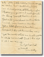 Letter from William Cowie to Isaac Cowie, back