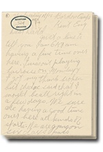 Une lettre avec 4 pages. Archives du Manitoba, Battershill family fonds, Letter from George Battershill, April 18, 1916, #524-527, P7471/2.