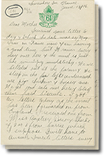 la 13 juin 1916 lettre avec 2 pages