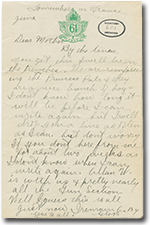 la juin 1916 lettre avec 1 page