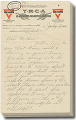 la 7 juillet 1916 lettre avec 3 pages