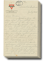 la 20 juillet 1916 lettre avec 4 pages