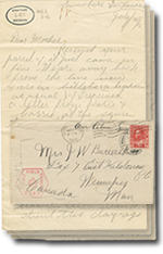 la 28 juillet 1916 lettre avec 3 pages et une enveloppe