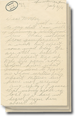 la 31 juillet 1916 lettre avec 3 pages