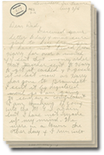 la 5 août 1916 lettre avec 3 pages