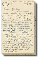 la 17 août 1916 lettre avec 3 pages