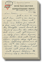 la 21 août 1916 lettre avec 3 pages