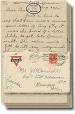 August 25, 1916 letter with 3 pages and an envelope
