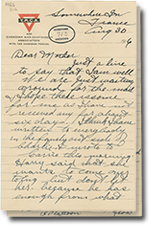 la 30 août 1916 lettre avec 2 pages