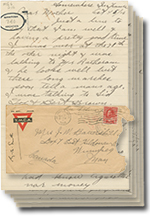 la 15 octobre 1916 lettre avec 4 pages et une enveloppe