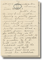 October 29, 1916 letter with 2 pages