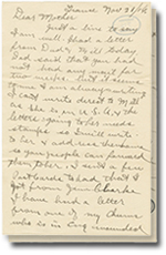 November 21, 1916 letter with 2 pages