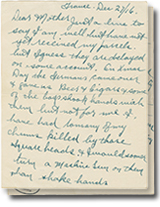 la 27 décembre 1916 lettre avec 2 pages