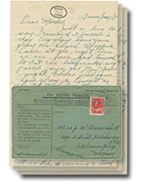 January 1, 1917 letter with 3 pages and an envelope