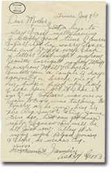 January 8, 1917 letter with 1 page