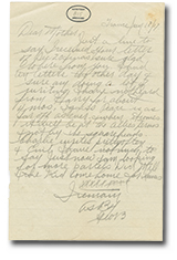 January 12, 1917 letter with 1 page