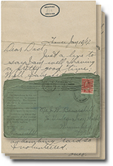 la 15 janvier 1916 lettre avec 3 pages et une enveloppe